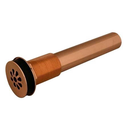 Premier Copper Products Premier Copper Products D-207PC 1.5 in. Non-Overflow Grid Bathroom Sink Drain; Polished Copper D-207PC